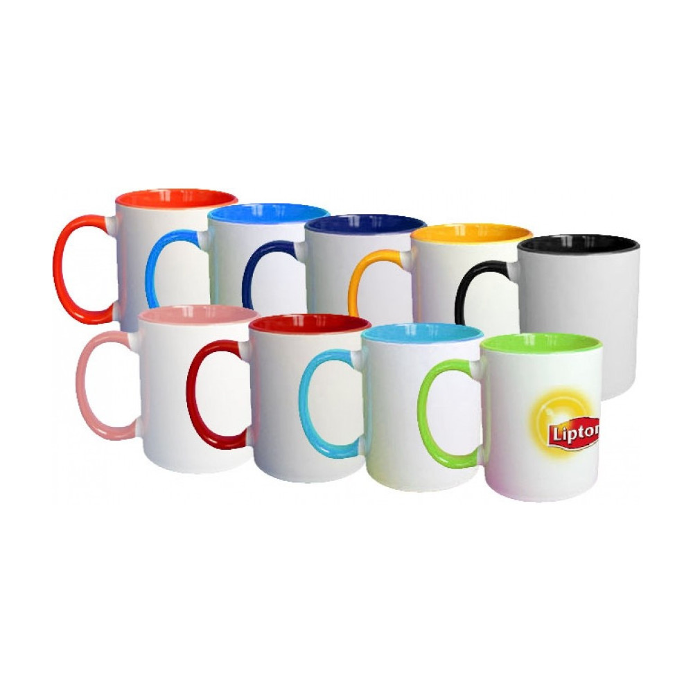 Two-colored pastel pink mug