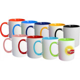 Two-colored pastel pink mug