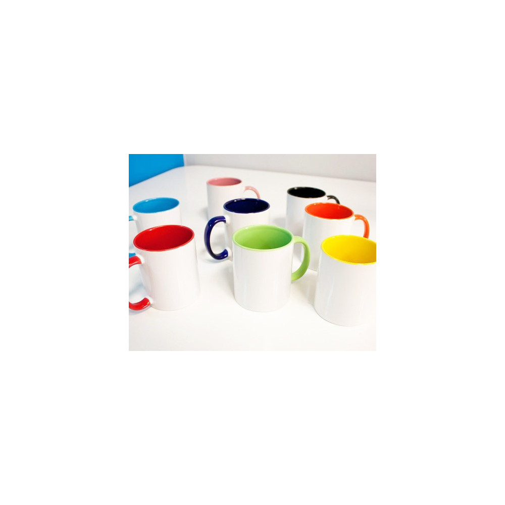 Two-colored pastel pink mug