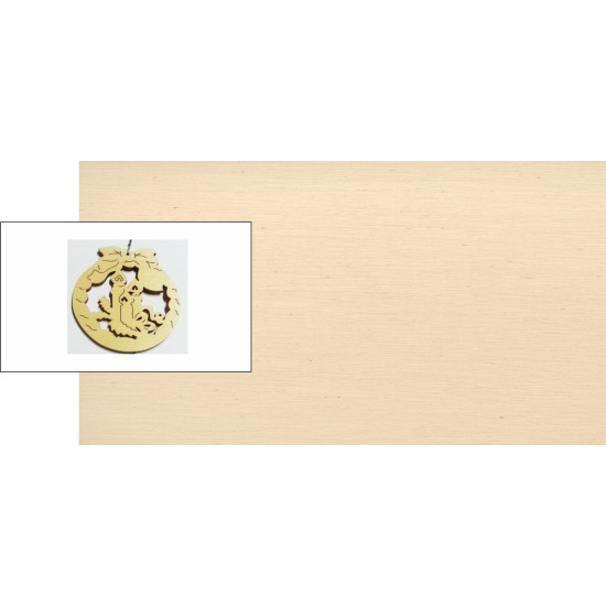 Poplar plywood 610 x 420mm, thickness 4mm, Class AB/BB