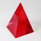 AUS 032 - Acrylic Pyramid red (89x89x108mm) - plaketa pyramída