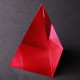 AUS 032 - Acrylic Pyramid red (89x89x108mm) - plaketa pyramída