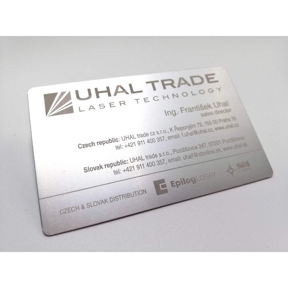 Vizitka Elox - strieborná