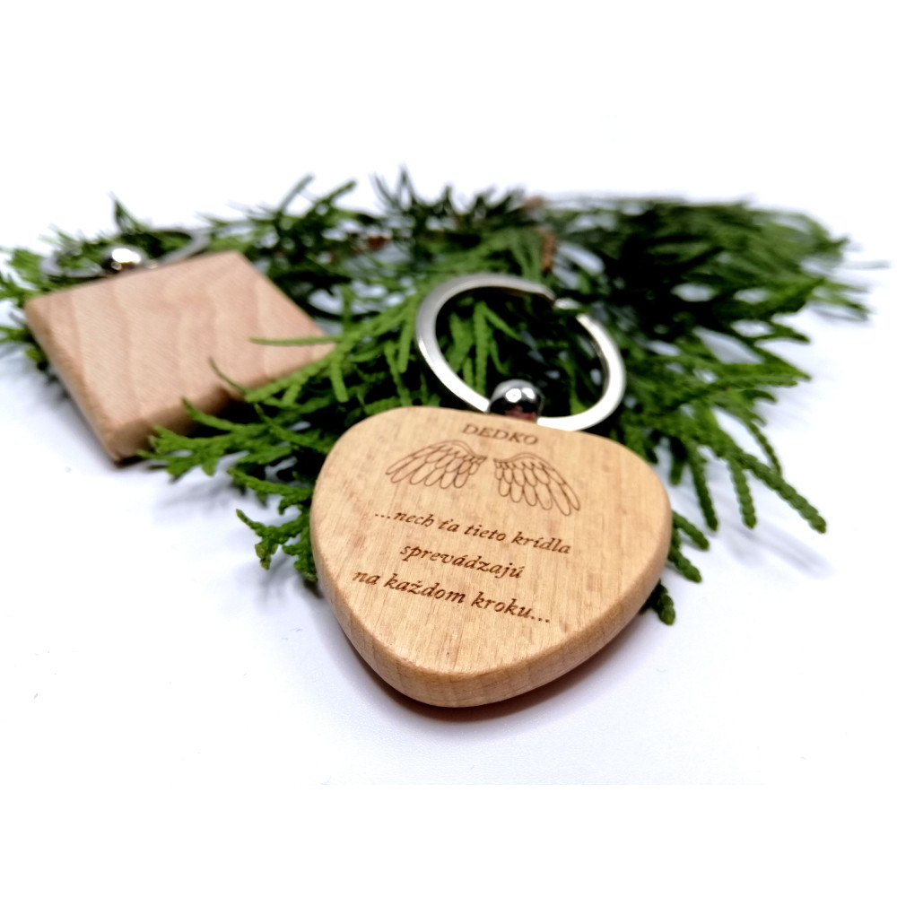Kľúčenka drevená - srdce