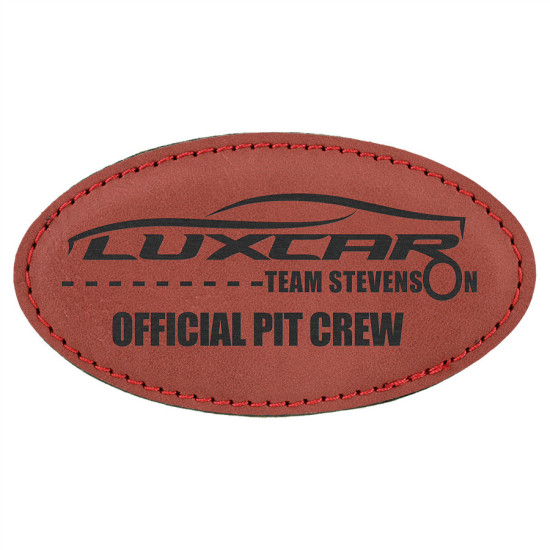 Oválna koženková menovka- Rose