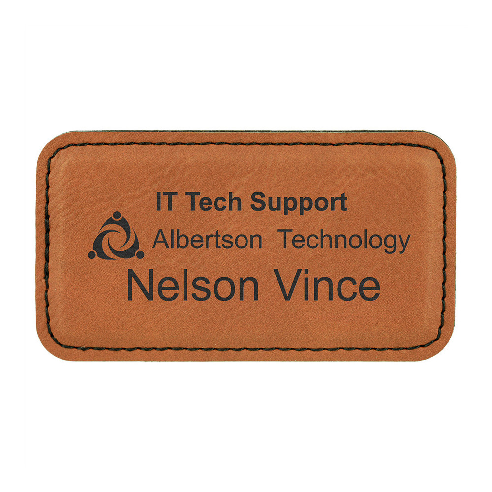 Obdĺžniková koženková menovka- ružová