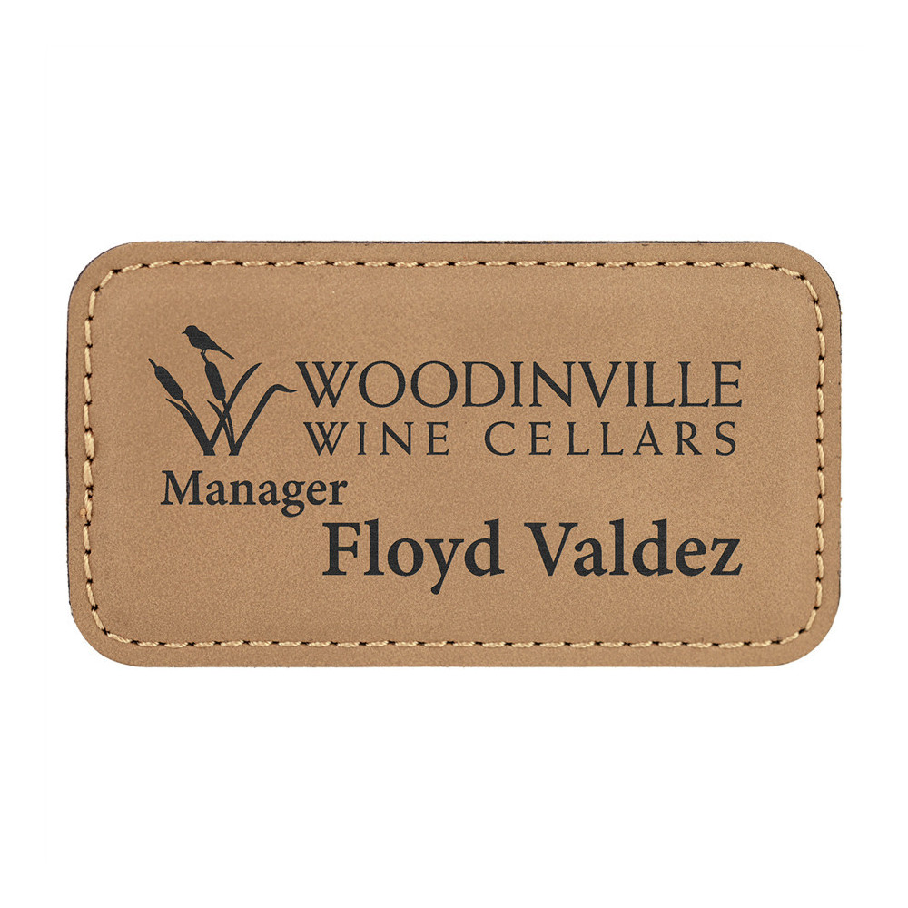 Obdĺžniková koženková menovka- ružová