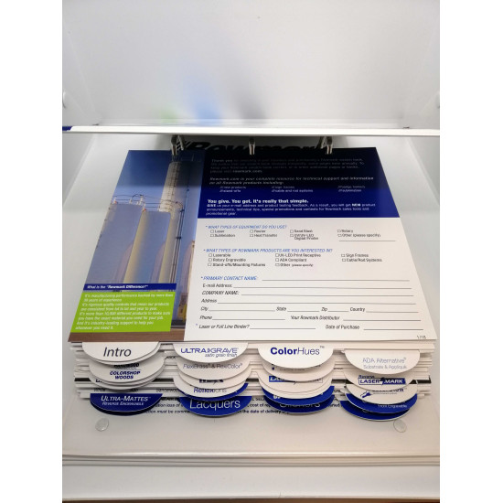 Vzorkovník plastov/dreva/plexi Rowmark