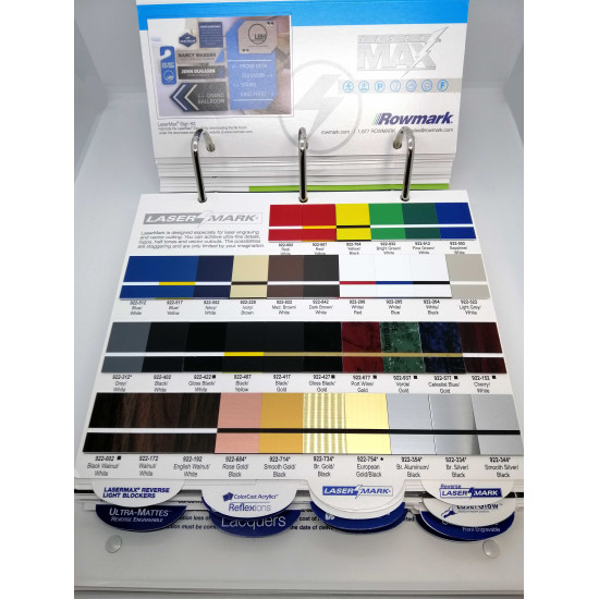 Vzorkovník plastov/dreva/plexi Rowmark