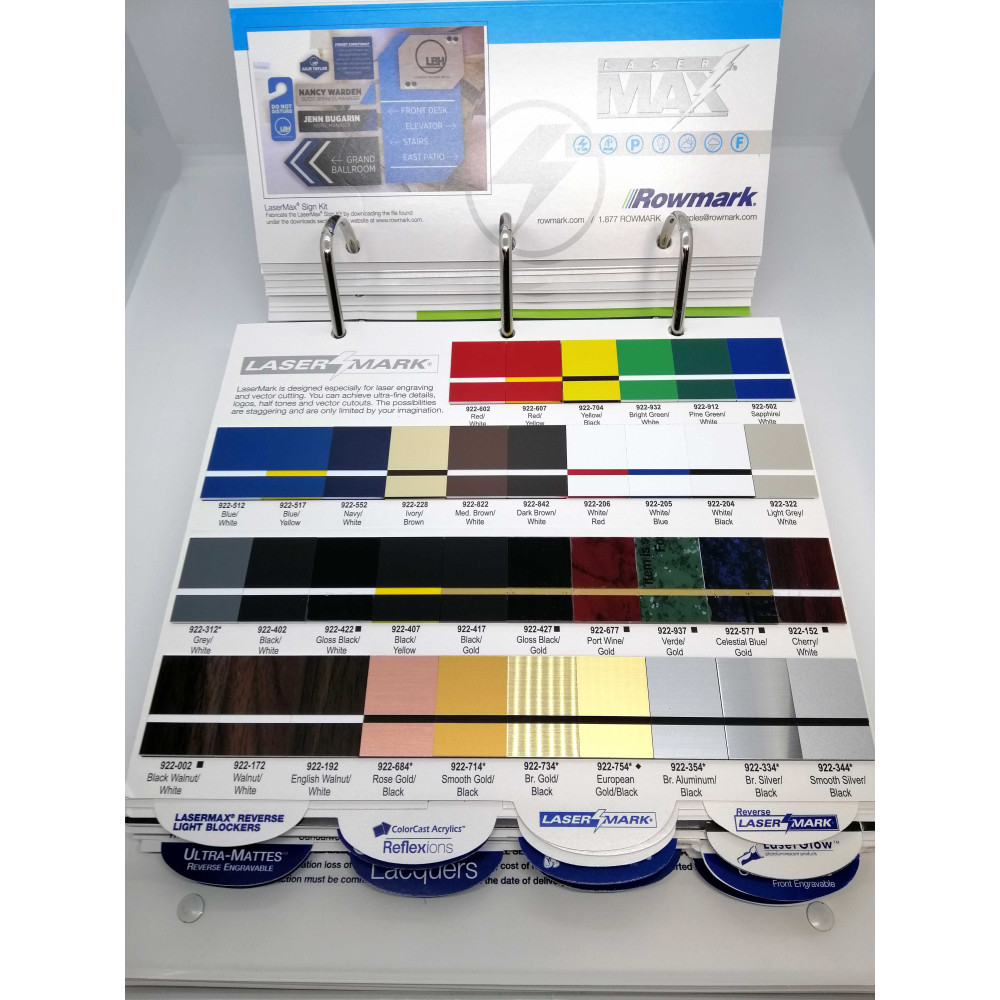 Vzorkovník plastov/dreva/plexi Rowmark