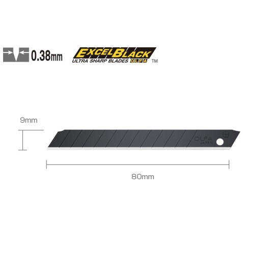 Nôž OLFA - Čierna segmentová extra ostrá čepeľ 