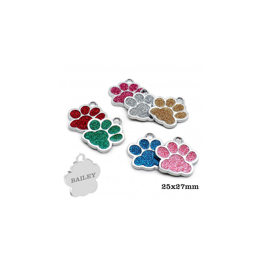 Paw glitter - blue