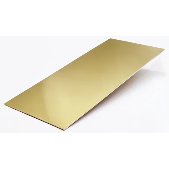 Korundal Mosadzný plech - zlatý lesklý, tloušťka 1 mm